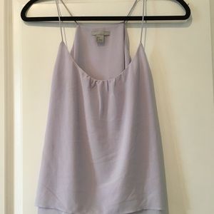 Thin strapped purple tank